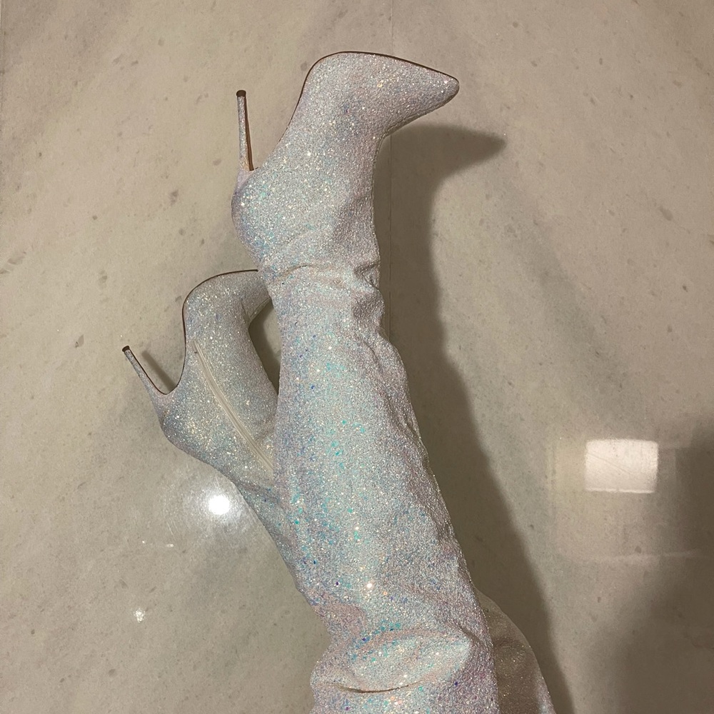 Pretty Little Thing Glitter Boots